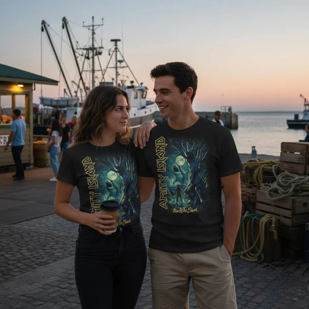 Amity Island Fear of the Shark T-Shirt — detail