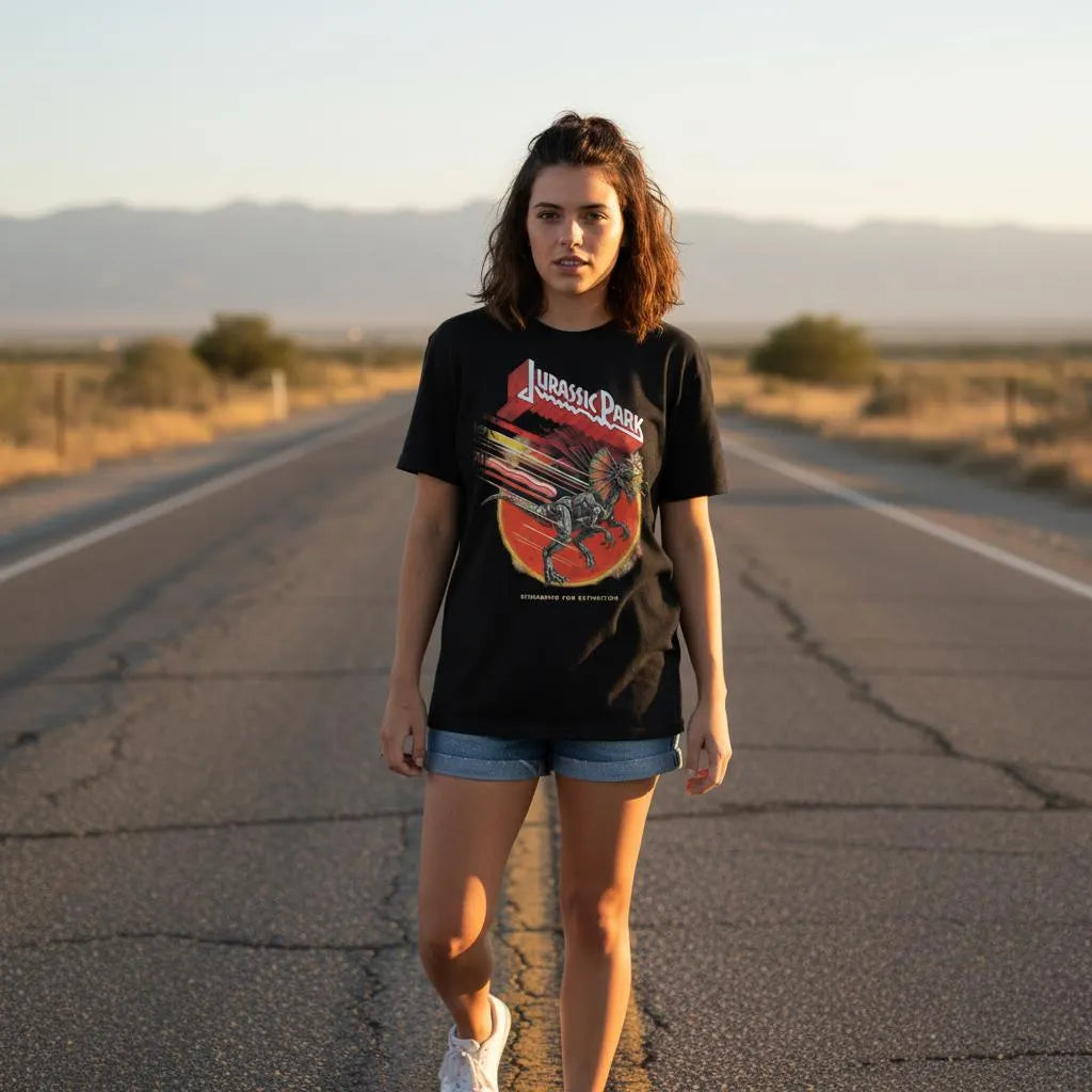 Jurassic Park Screaming for Extinction T-Shirt — view 7