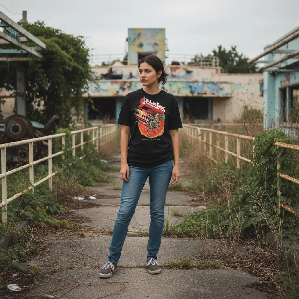 Jurassic Park Screaming for Extinction T-Shirt — detail